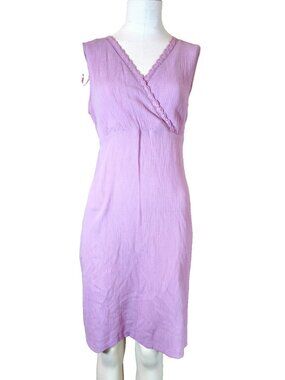 Vintage pink dress with lace trim size small